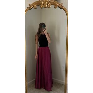 Vintage JS Collections Purple Velvet Dress w/ Cardigan